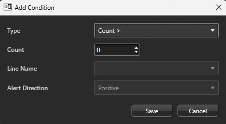 Alert condition dialog