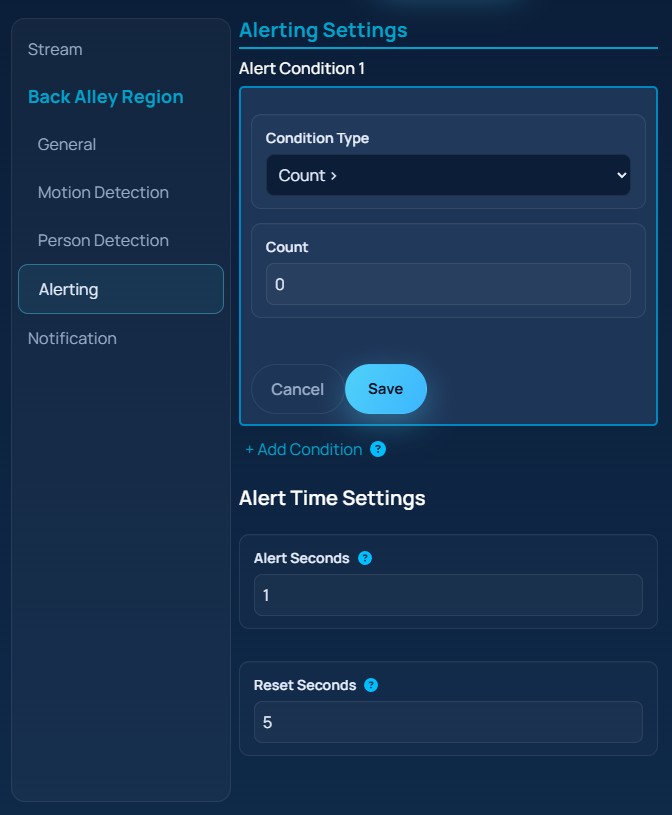 EyesOnIt Monitoring Alert Settings