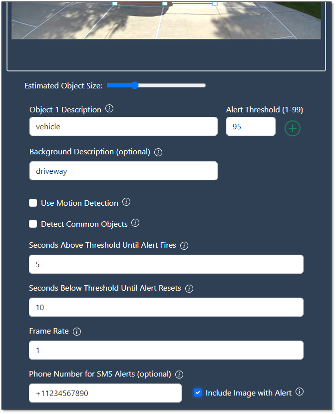 EyesOnIt alerts user interface