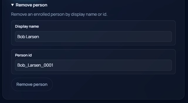EyesOnIt Face Recognition Person Removal