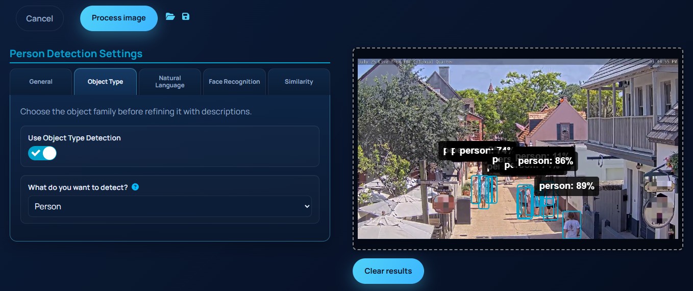 EyesOnIt Image Processing Results View