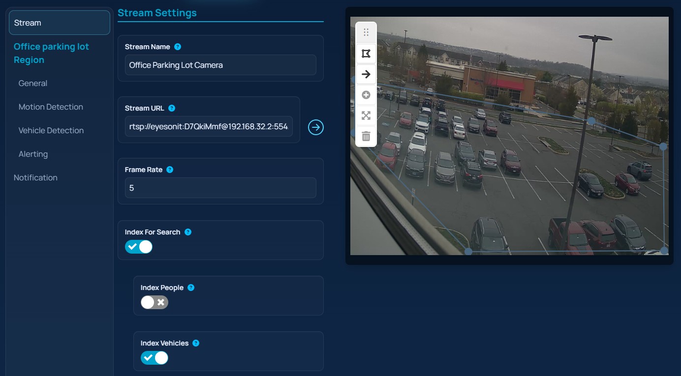EyesOnIt Stream Settings