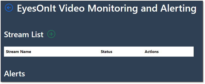 EyesOnIt Video Processing page blank